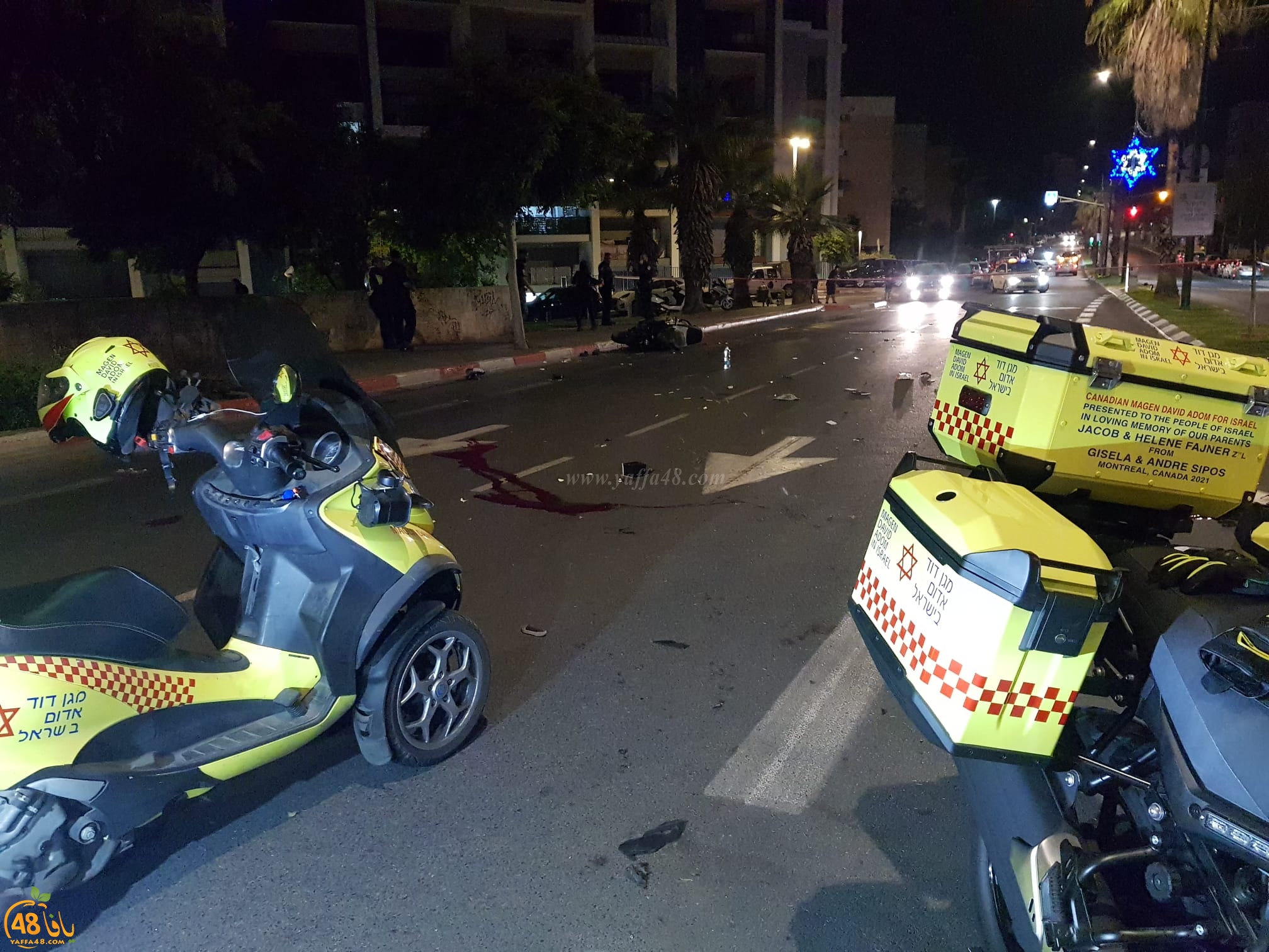 يافا: اصابتان حرجتان بحادث طرق مروع فجر اليوم 